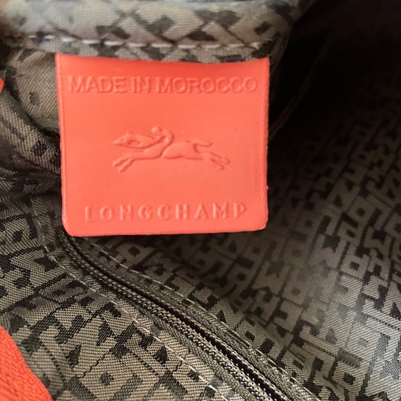 Longchamp Le Pliage Cuir Leather Backpack Terracotta - Picture 12 of 15
